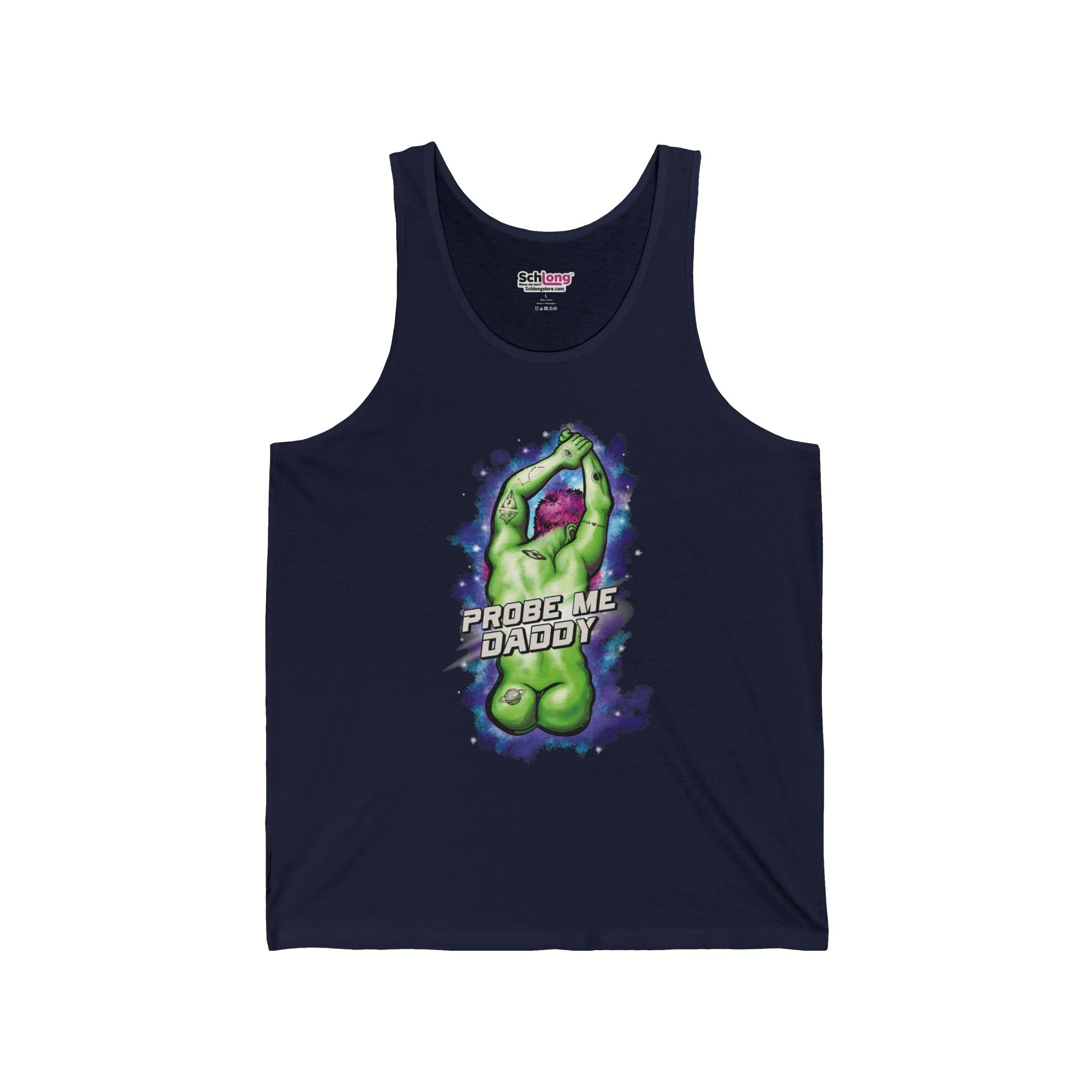 Alien 'Probe Me Daddy' Tank Top — Funny Sci‑Fi Graphic Tank