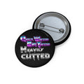 HEAVILY CLITTED Pin Button