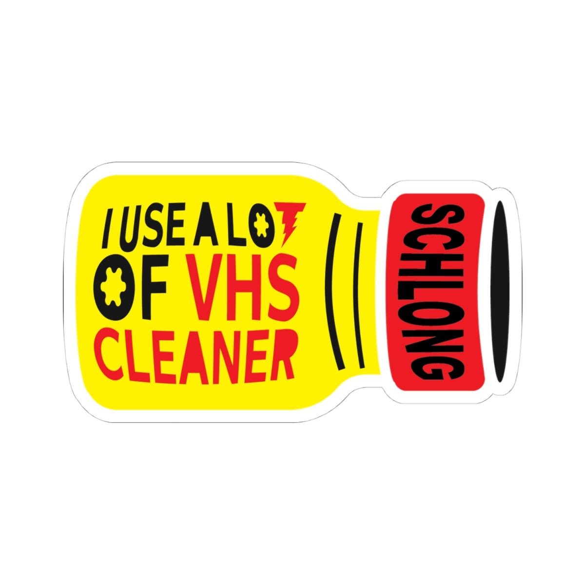 VHS Cleaner Vinyl Sticker - 4" or 6" Size