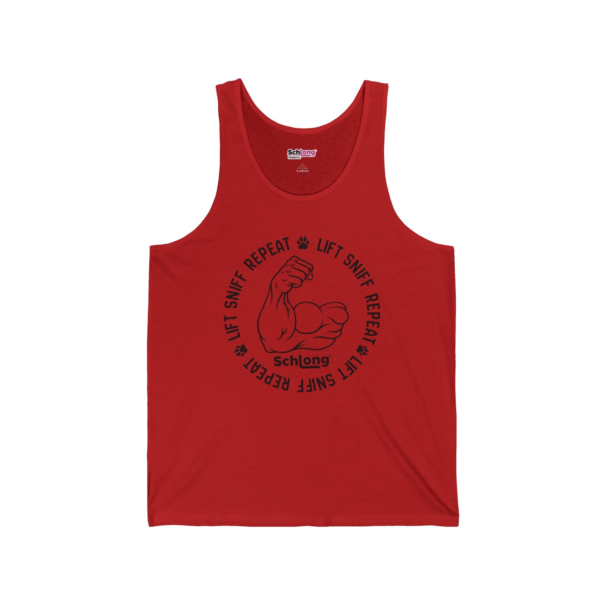 Lift, Sniff, Repeat Muscle Tank — Funny Gym Lifting Tank Top (Queer Gym Vibes)