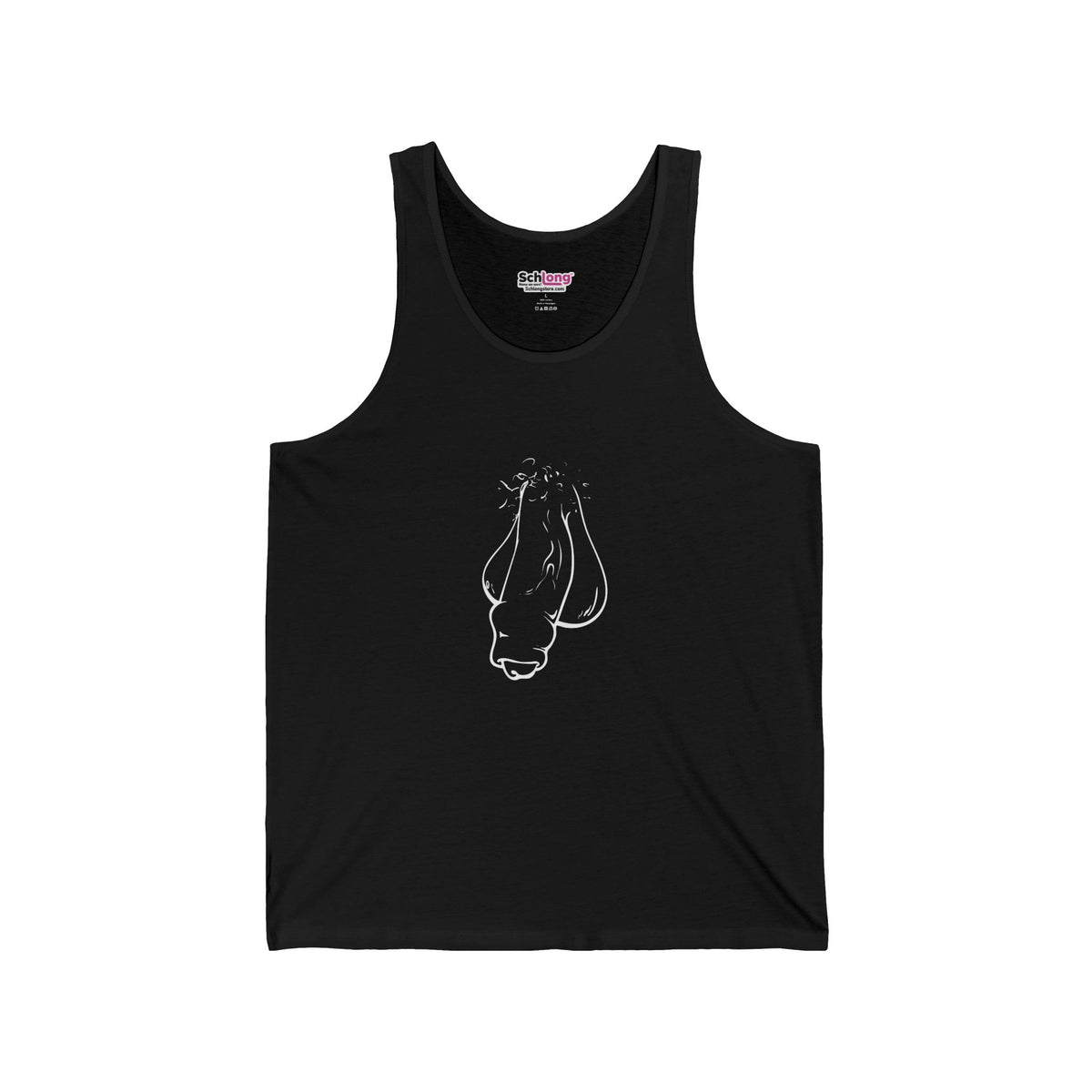 'Uncut' Schlong Jersey Tank — Queer Minimalist Graphic Tank