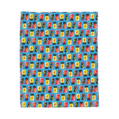 "VHS CLEANER" PLUSH THROW - Blue