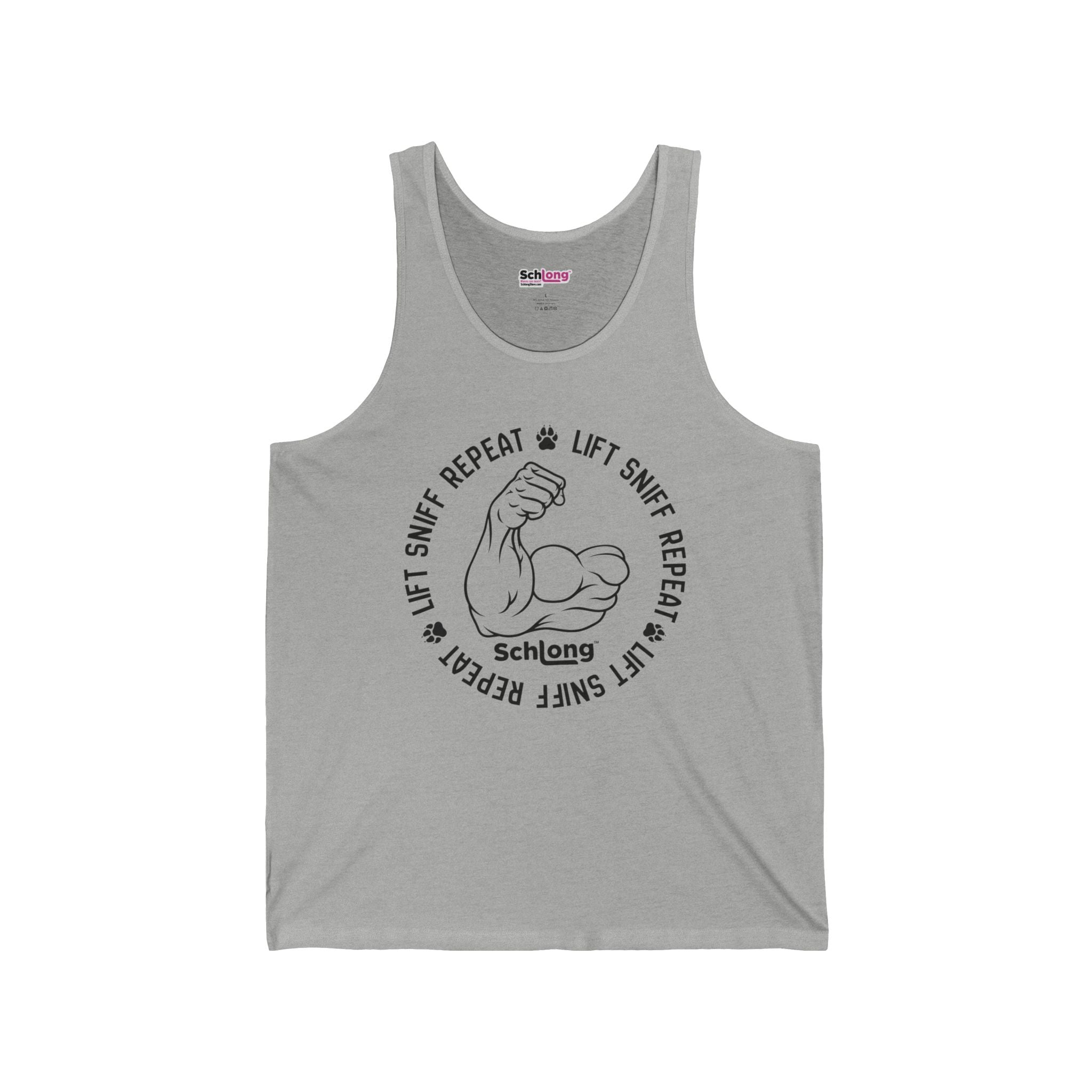 Lift, Sniff, Repeat Muscle Tank — Funny Gym Lifting Tank Top (Queer Gym Vibes)