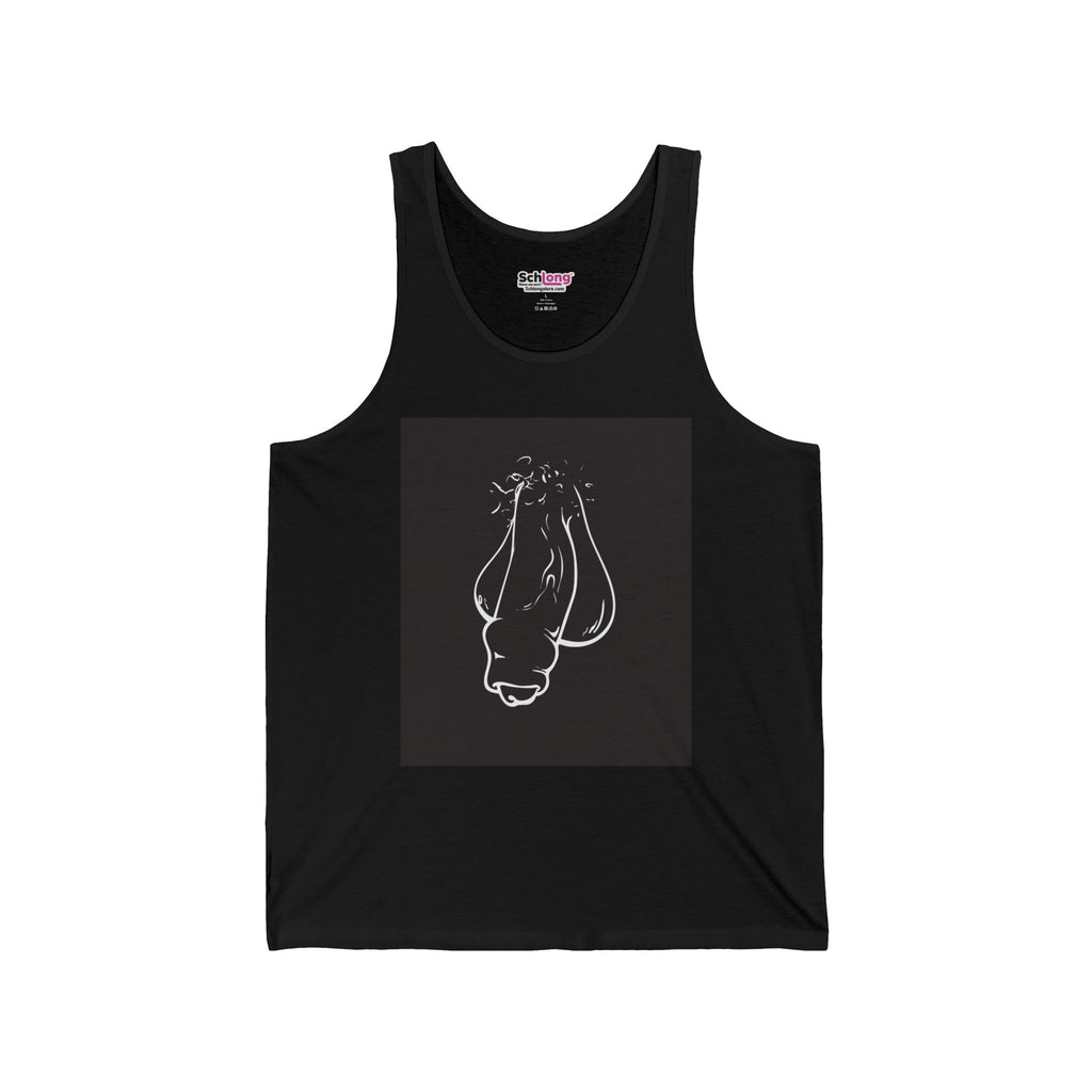 Minimal Line Art 'Uncut' Schlong Jersey Tank — Queer Minimalist Graphic Tank