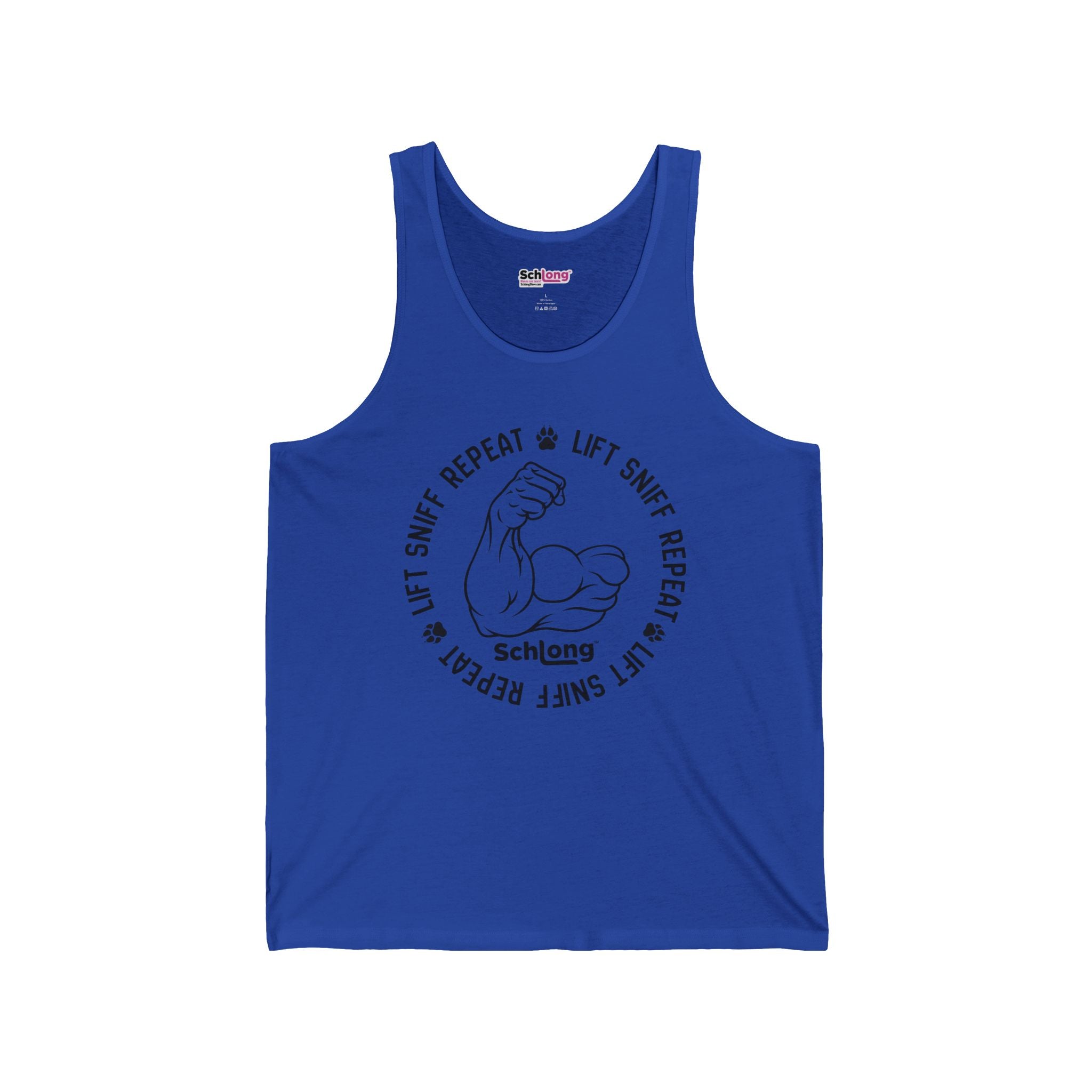 Lift, Sniff, Repeat Muscle Tank — Funny Gym Lifting Tank Top (Queer Gym Vibes)
