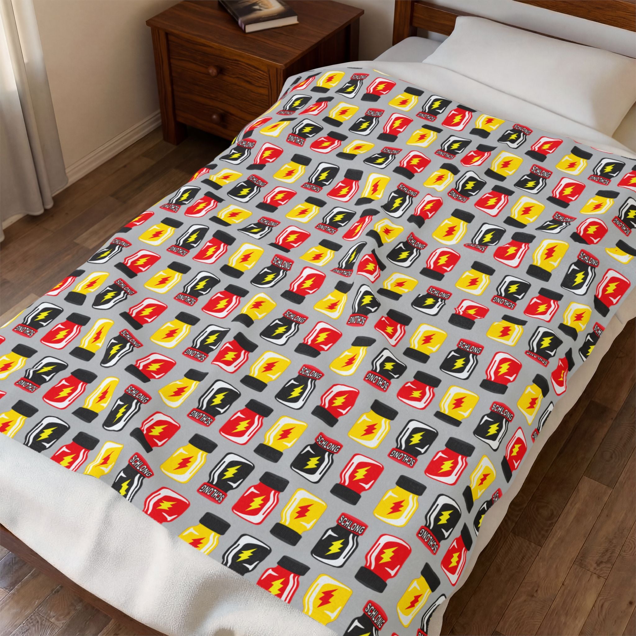 "VHS CLEANER" PLUSH THROW - Grey