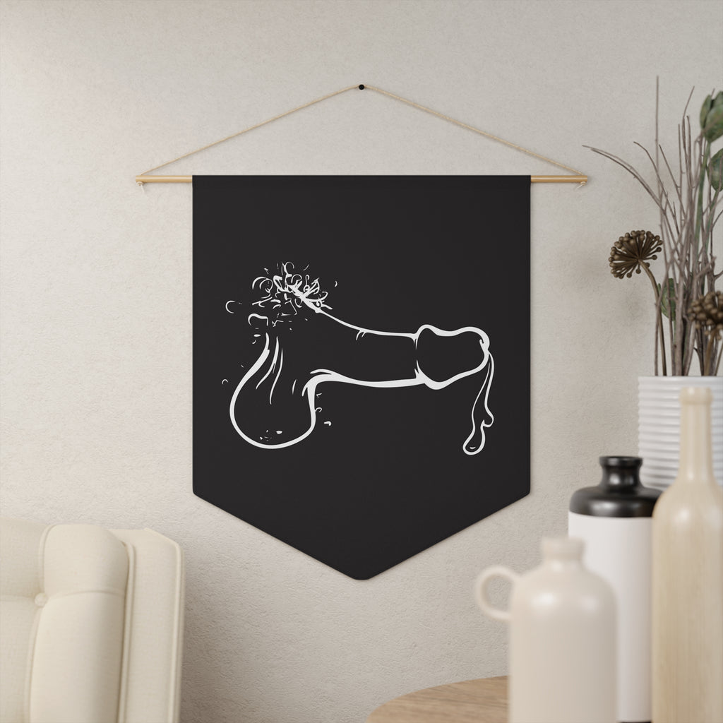 Copy of Minimal 'Flow' Schlong Pennant — Playful Queer Wall Banner