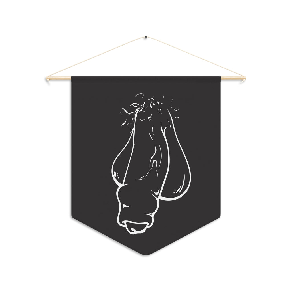 Minimal 'Uncut' Schlong Pennant — Playful Queer Wall Banner