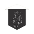 Minimal 'Uncut' Schlong Pennant — Playful Queer Wall Banner