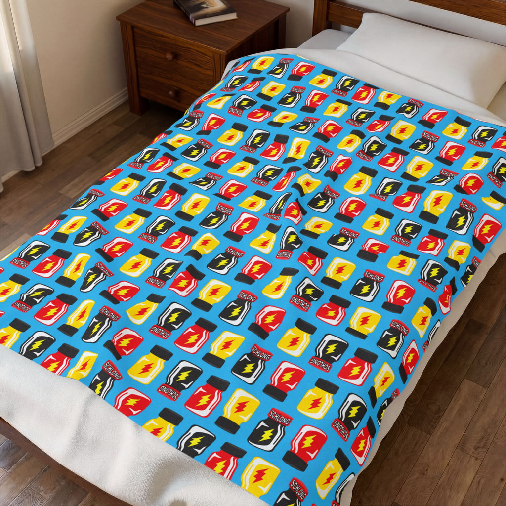 "VHS CLEANER" PLUSH THROW - Blue