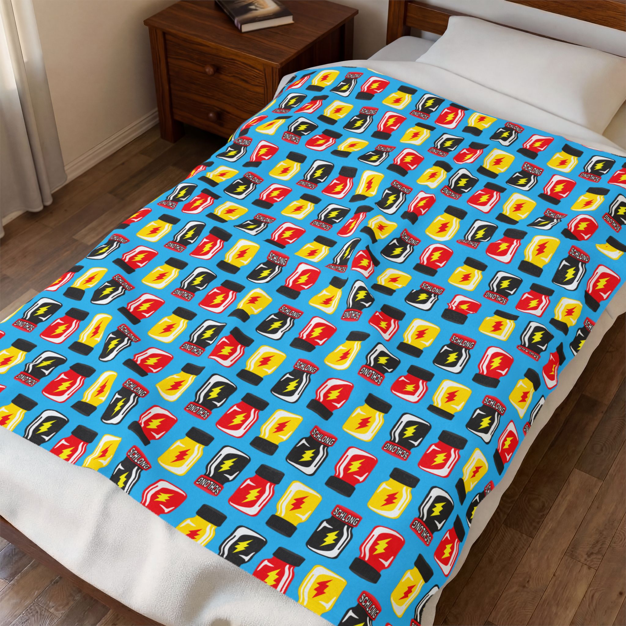 "VHS CLEANER" PLUSH THROW - Blue