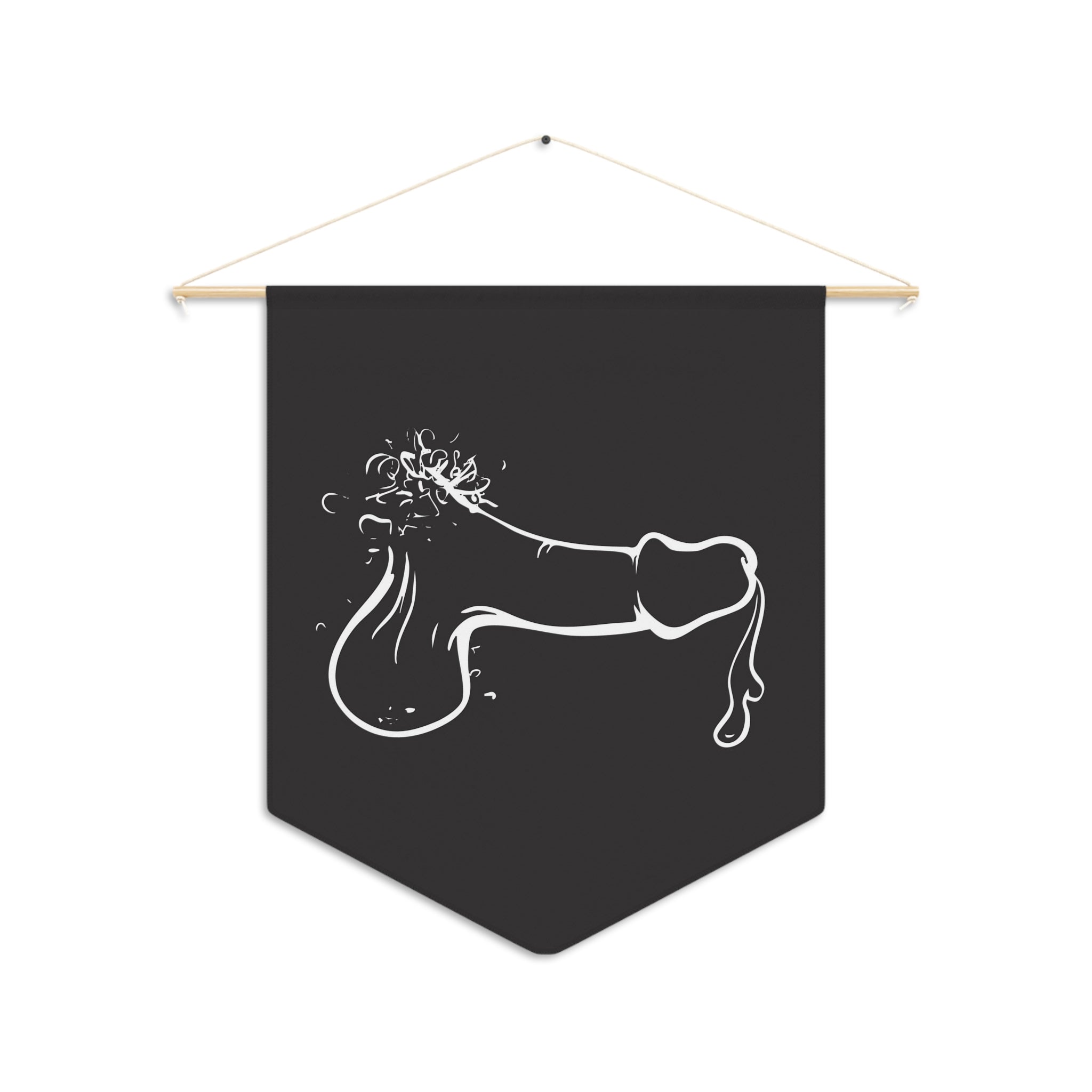 Copy of Minimal 'Flow' Schlong Pennant — Playful Queer Wall Banner