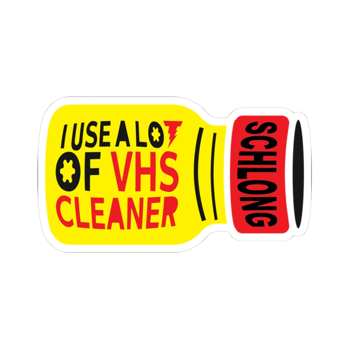I USE A LOT OF VHS CLEANER Sticker - QUEER