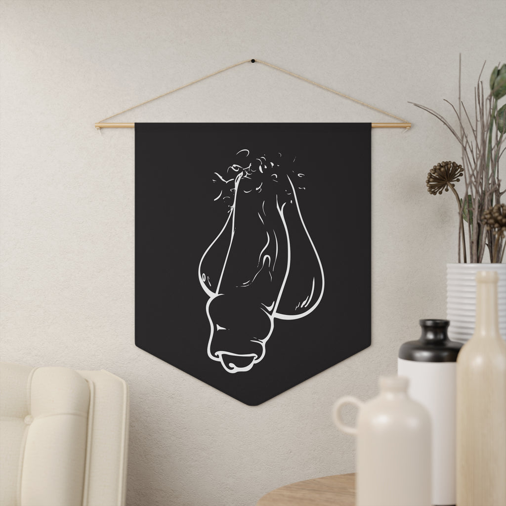 Minimal 'Uncut' Schlong Pennant — Playful Queer Wall Banner
